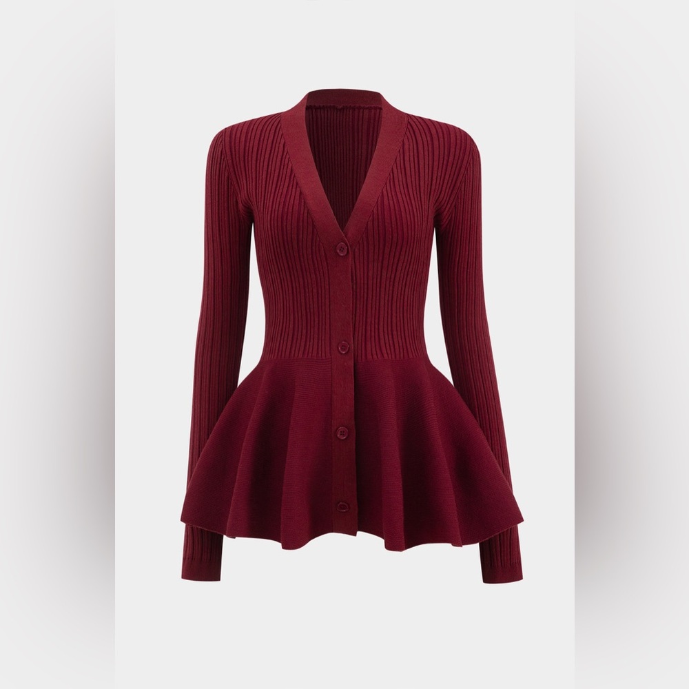 NWT Micas Burgundy Women's Cardigan, Size Small